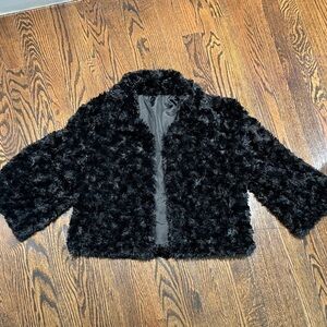 Black Faux Fur  Jacket